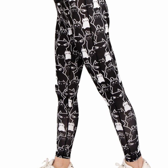 Authentic NewBreed x Iron Fist Stacked Cats Yoga Leggings- Brand New from 2015 - Picture 3 of 3